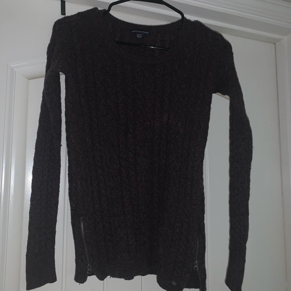 American eagle dark purple long sleeve